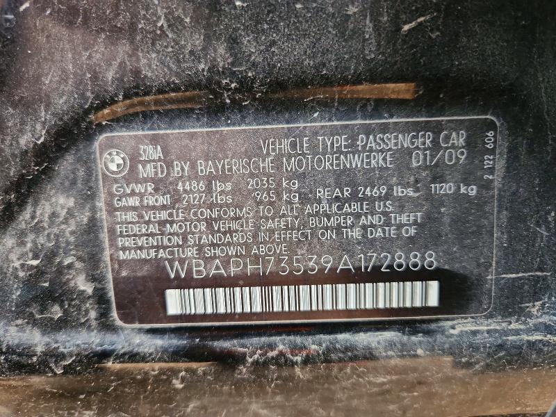 Продажа на аукционе авто 2009 Bmw 328, vin: WBAPH73539A172888, номер лота: 77229655
