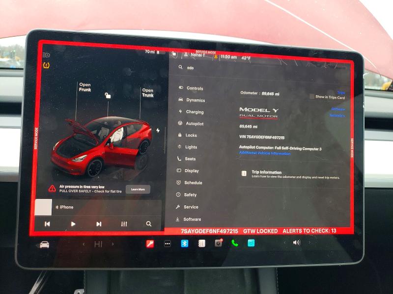 Продаж на аукціоні авто 2022 Tesla Model Y, vin: 7SAYGDEF6NF497215, номер лоту: 76949325