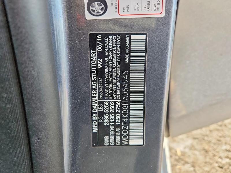 Продажа на аукционе авто 2017 Mercedes-benz E, vin: WDDZF4KB8HA054945, номер лота: 76992855