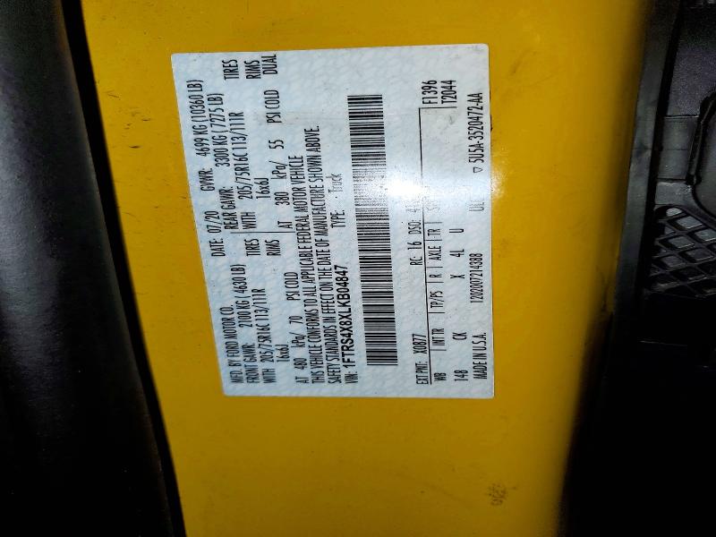 Продаж на аукціоні авто 2020 Ford Transit, vin: 1FTRS4X8XLKB04847, номер лоту: 78906605