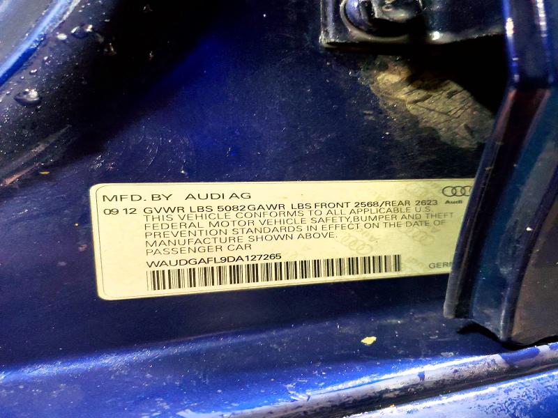 Aukcja sprzedaży 2013 Audi S4, vin: WAUDGAFL9DA127265, numer aukcji: 78355055