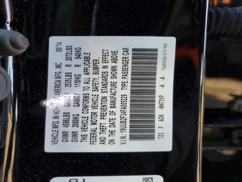 2015 Acura Tlx მანქანა იყიდება აუქციონზე, vin: 19UUB2F34FA005229, აუქციონის ნომერი: 76609315