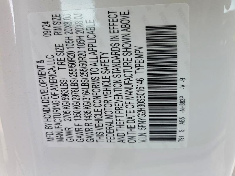 Продажа на аукционе авто 2025 Honda Pilot, vin: 5FNYG2H30SB016146, номер лота: 79091525