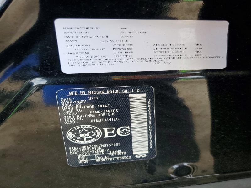 Продаж на аукціоні авто 2017 Infiniti Qx80, vin: JN8AZ2NE7H9157353, номер лоту: 76899005
