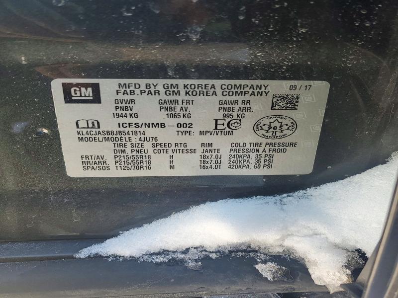 Продажа на аукционе авто 2018 Buick Encore, vin: KL4CJASB8JB541814, номер лота: 76205825