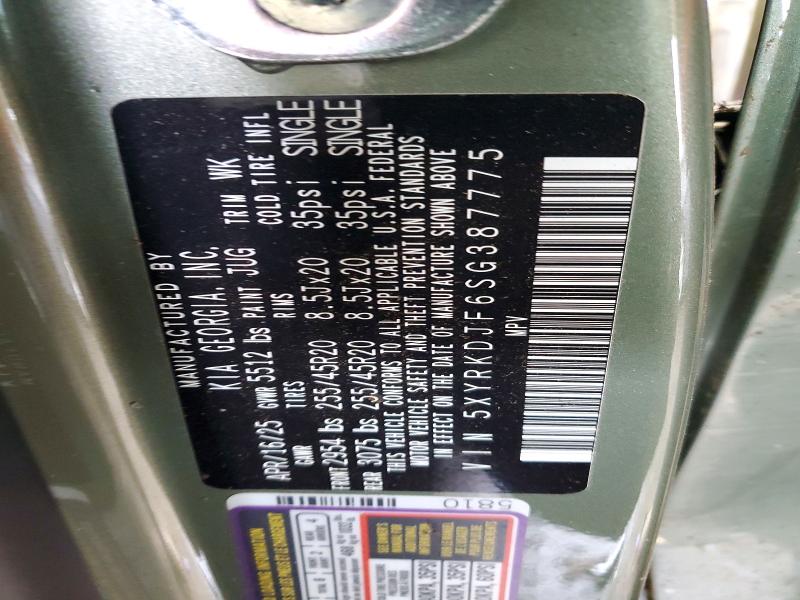 Aukcja sprzedaży 2025 Kia Sorento, vin: 5XYRKDJF6SG387775, numer aukcji: 76364685