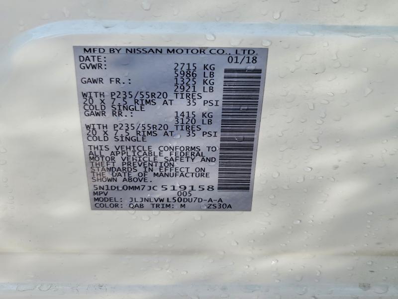 Aukcja sprzedaży 2018 Infiniti Qx60, vin: 5N1DL0MM7JC519158, numer aukcji: 76407595