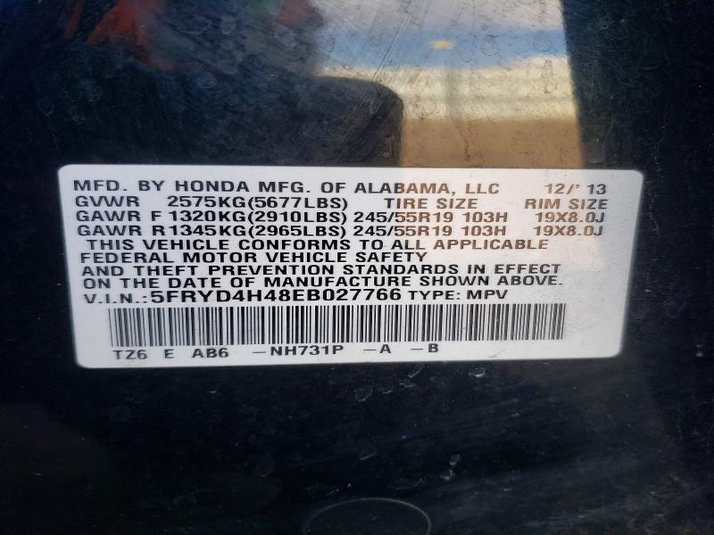77810745 :رقم المزاد ، 5FRYD4H48EB027766 vin ، 2014 Acura Mdx مزاد بيع