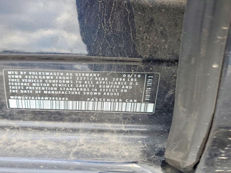 Продажа на аукционе авто 2010 Volkswagen Gti, vin: WVWGV7AJ8AW345842, номер лота: 77951865