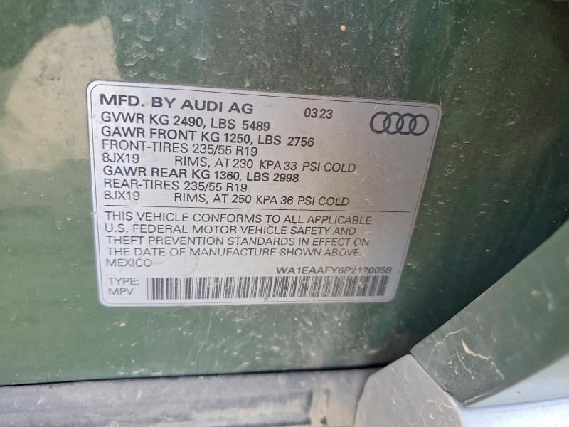 Продаж на аукціоні авто 2023 Audi Q5, vin: WA1EAAFY6P2120058, номер лоту: 75171635