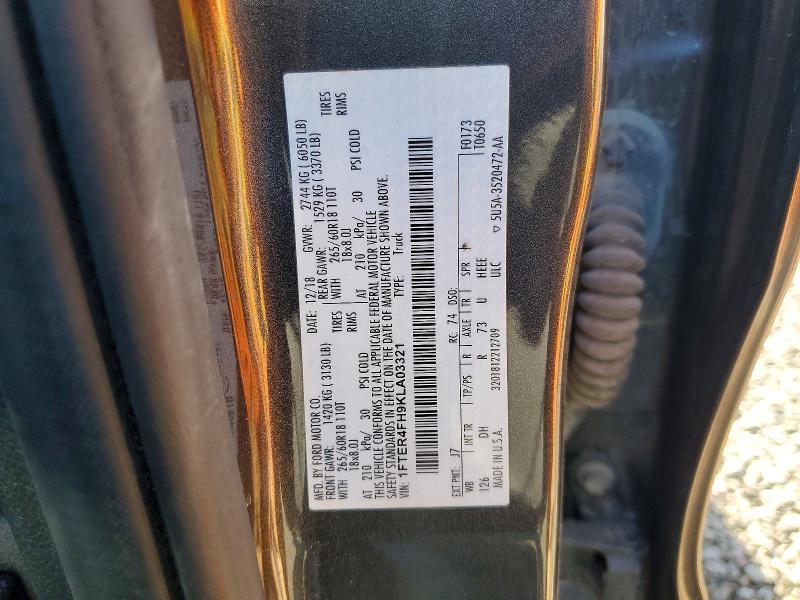 Продажа на аукционе авто 2019 Ford Ranger, vin: 1FTER4FH9KLA03321, номер лота: 75224055