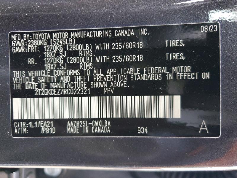 Продажа на аукционе авто 2024 Lexus Nx, vin: 2T2GKCEZ7RC022321, номер лота: 77064925