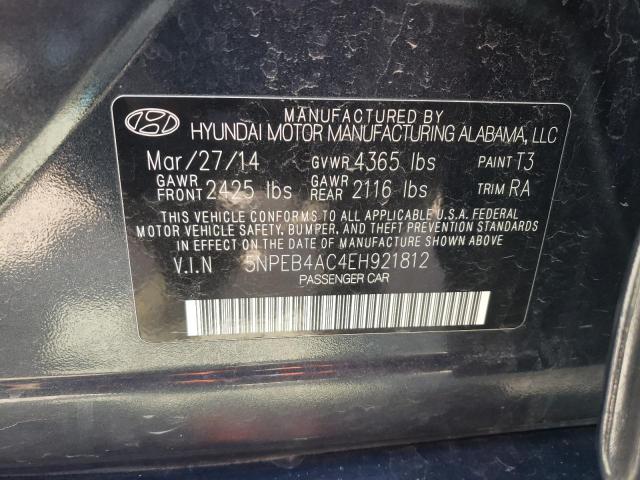 2014 Hyundai Sonata Gls მანქანა იყიდება აუქციონზე, vin: 5NPEB4AC4EH921812, აუქციონის ნომერი: 47270094