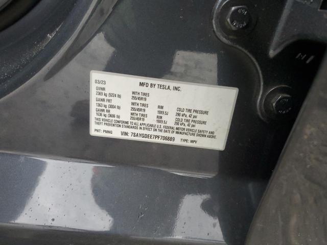 Aukcja sprzedaży 2023 Tesla Model Y, vin: 7SAYGDEE7PF706889, numer aukcji: 45297294