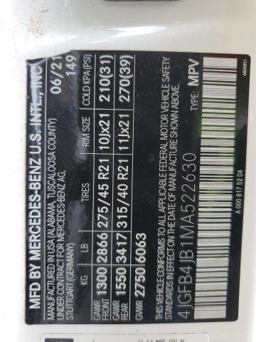 Aukcja sprzedaży 2021 Mercedes-benz Gle 350, vin: 4JGFB4JB1MA522630, numer aukcji: 45465984