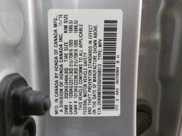 47256994 :رقم المزاد ، 2HKRM3H35GH568513 vin ، 2016 Honda Cr-v Lx مزاد بيع