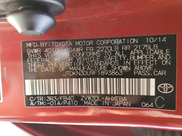 Aukcja sprzedaży 2015 Toyota Prius, vin: JTDKN3DU9F1893863, numer aukcji: 46424994