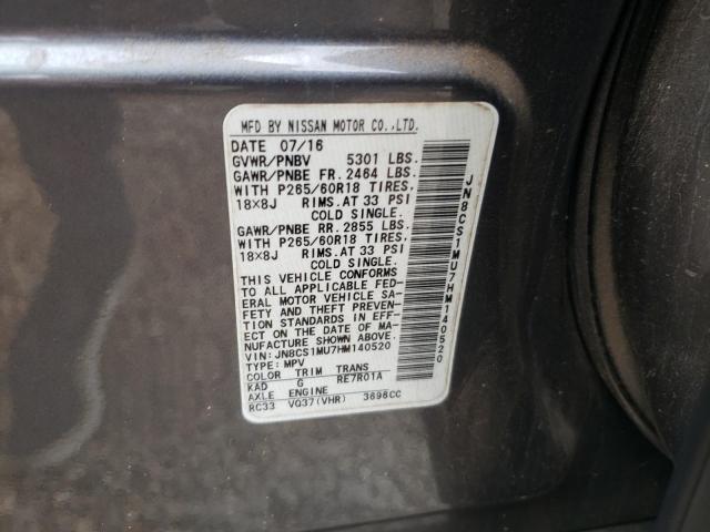 Продаж на аукціоні авто 2017 Infiniti Qx70, vin: JN8CS1MU7HM140520, номер лоту: 48937104