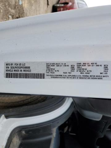 46372754 :رقم المزاد ، 3C6LRVDG0PE598686 vin ، 2023 Ram Promaster 2500 مزاد بيع