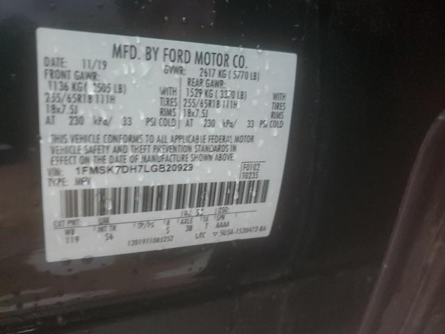 2020 Ford Explorer Xlt მანქანა იყიდება აუქციონზე, vin: 1FMSK7DH7LGB20929, აუქციონის ნომერი: 45690284