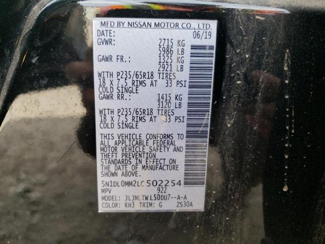 2020 Infiniti Qx60 Luxe მანქანა იყიდება აუქციონზე, vin: 5N1DL0MM2LC502254, აუქციონის ნომერი: 47051664