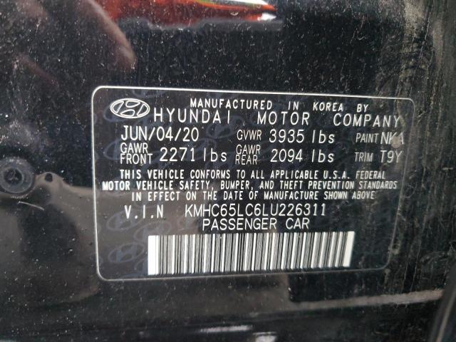 Aukcja sprzedaży 2020 Hyundai Ioniq Blue, vin: KMHC65LC6LU226311, numer aukcji: 45366264