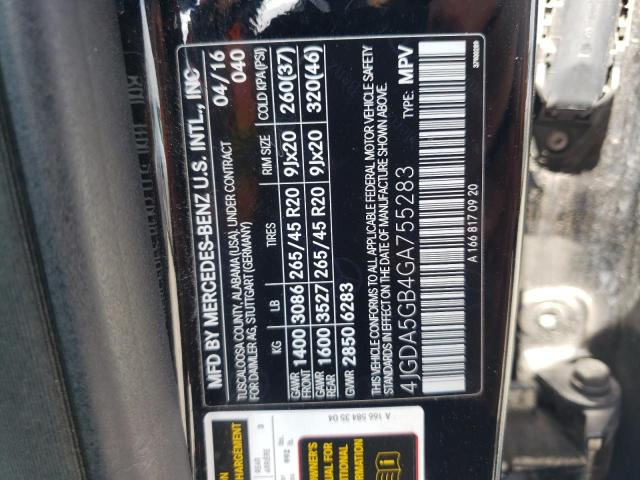 Aukcja sprzedaży 2016 Mercedes-benz Gle 400 4matic, vin: 4JGDA5GB4GA755283, numer aukcji: 45456444