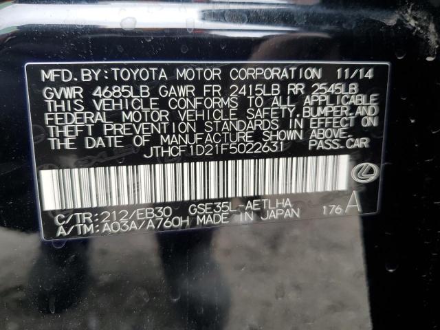 Auction sale of the 2015 Lexus Is 250, vin: JTHCF1D21F5022631, lot number: 44961084