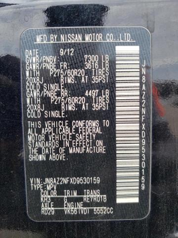 Aukcja sprzedaży 2013 Infiniti Qx56, vin: JN8AZ2NFXD9530159, numer aukcji: 45133014