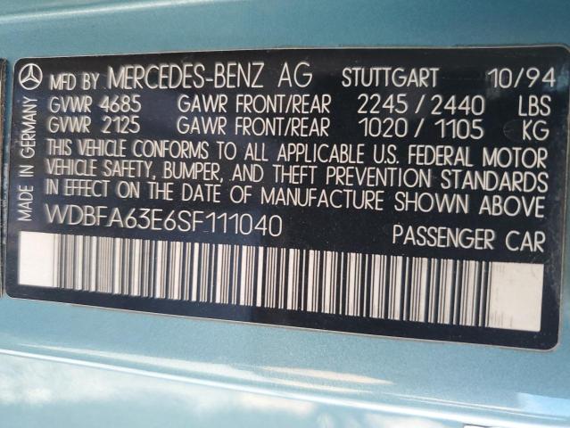 Aukcja sprzedaży 1995 Mercedes-benz Sl 320, vin: WDBFA63E6SF111040, numer aukcji: 45457354