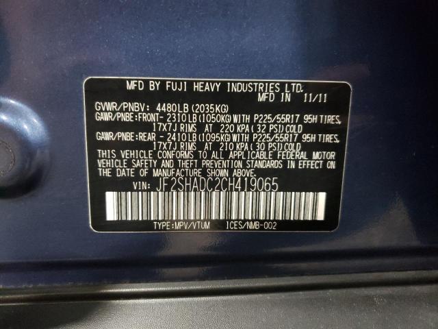 Aukcja sprzedaży 2012 Subaru Forester 2.5x Premium, vin: JF2SHADC2CH419065, numer aukcji: 46816674