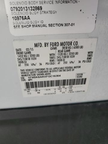 Продажа на аукционе авто 2015 Ford Explorer Police Interceptor, vin: 1FM5K8ARXFGC16364, номер лота: 45058804