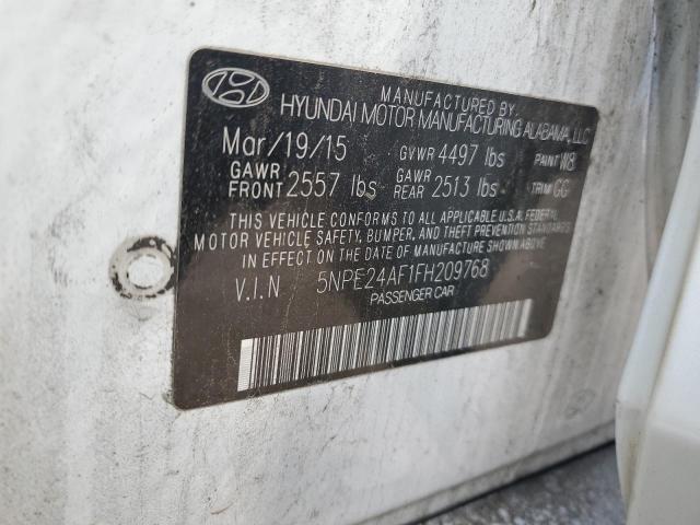 Aukcja sprzedaży 2015 Hyundai Sonata Se, vin: 5NPE24AF1FH209768, numer aukcji: 45542144