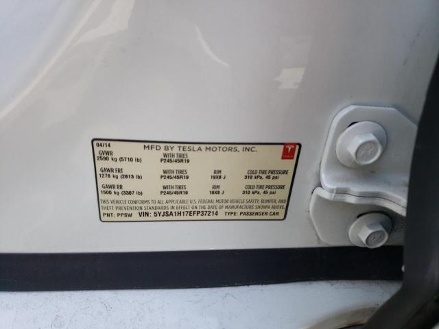 48399184 :رقم المزاد ، 5YJSA1H17EFP37214 vin ، 2014 Tesla Model S مزاد بيع