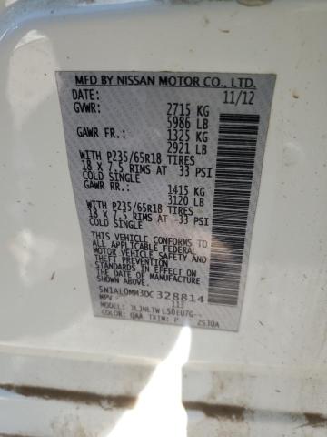 Aukcja sprzedaży 2013 Infiniti Jx35, vin: 5N1AL0MM3DC328814, numer aukcji: 44919864