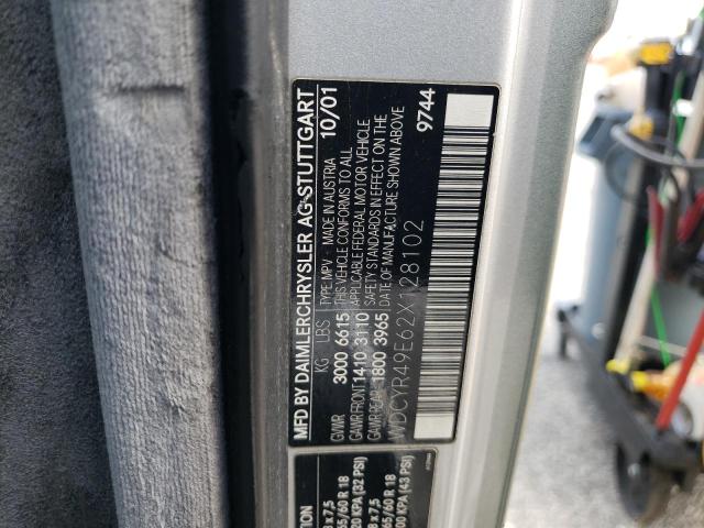 45682064 :رقم المزاد ، WDCYR49E62X128102 vin ، 2002 Mercedes-benz G 500 مزاد بيع
