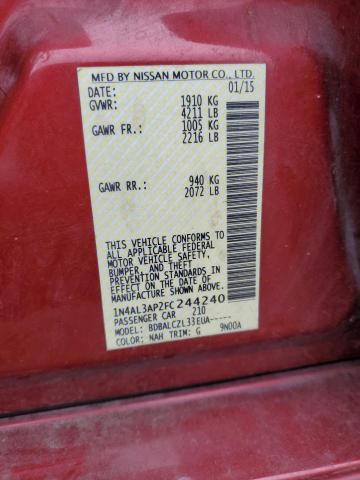 Aukcja sprzedaży 2015 Nissan Altima 2.5, vin: 1N4AL3AP2FC244240, numer aukcji: 45252784