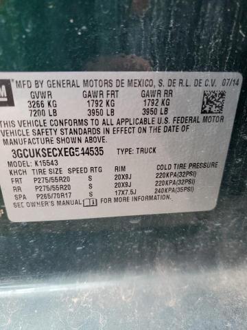 Aukcja sprzedaży 2014 Chevrolet Silverado K1500 Ltz, vin: 3GCUKSECXEG544535, numer aukcji: 45491814