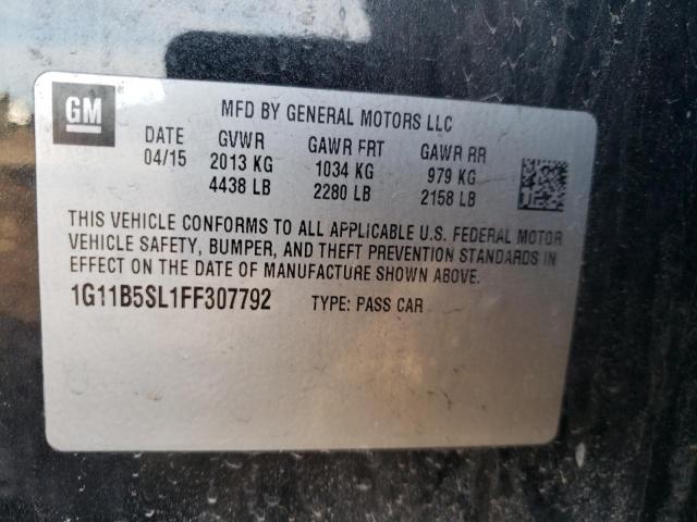 Aukcja sprzedaży 2015 Chevrolet Malibu Ls, vin: 1G11B5SL1FF307792, numer aukcji: 45309234