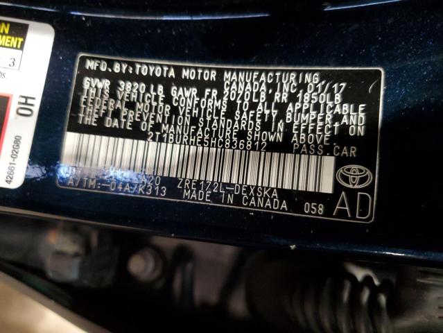Aukcja sprzedaży 2017 Toyota Corolla L, vin: 2T1BURHE5HC836812, numer aukcji: 45432784
