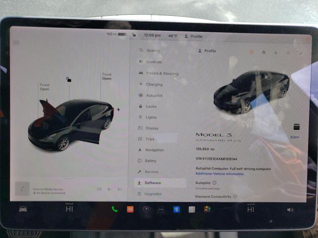 46497524 :رقم المزاد ، 5YJ3E1EAXMF915144 vin ، 2021 Tesla Model 3 مزاد بيع