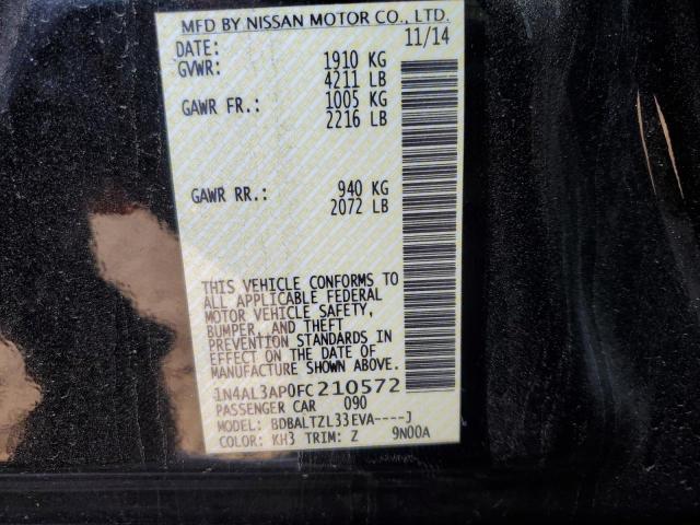 Aukcja sprzedaży 2015 Nissan Altima 2.5, vin: 1N4AL3AP0FC210572, numer aukcji: 46754594