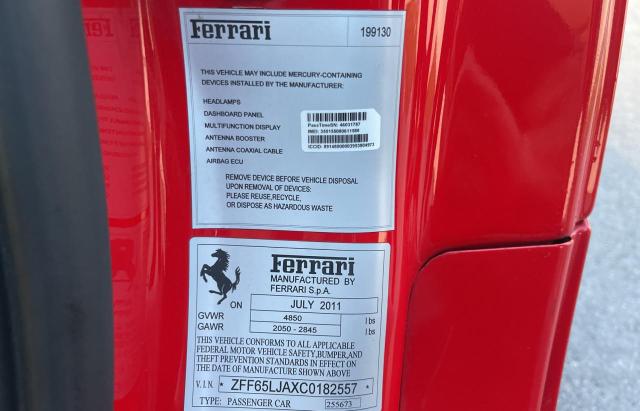 Aukcja sprzedaży 2012 Ferrari California, vin: ZFF65LJAXC0182557, numer aukcji: 46489284