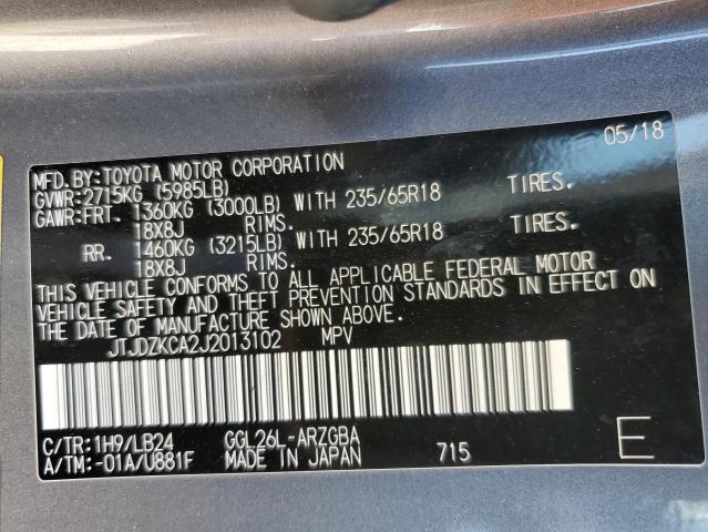 Aukcja sprzedaży 2018 Lexus Rx 350 L, vin: JTJDZKCA2J2013102, numer aukcji: 44977144