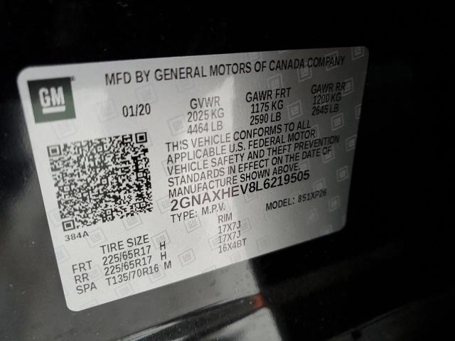 Aukcja sprzedaży 2020 Chevrolet Equinox Ls, vin: 2GNAXHEV8L6219505, numer aukcji: 45507524