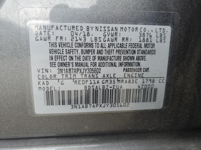 Aukcja sprzedaży 2018 Nissan Sentra S, vin: 3N1AB7APXJY305602, numer aukcji: 45507414