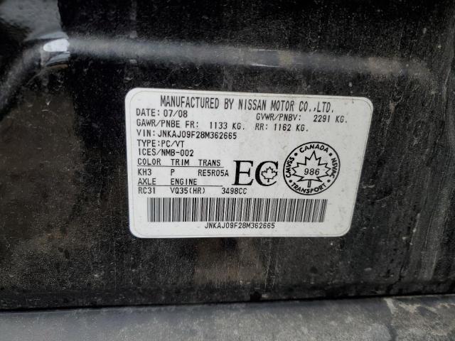 Продаж на аукціоні авто 2008 Infiniti Ex35 Base, vin: JNKAJ09F28M362665, номер лоту: 47463944