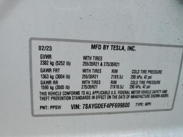 Продажа на аукционе авто 2023 Tesla Model Y, vin: 7SAYGDEF4PF699800, номер лота: 45145174