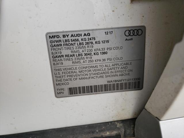Aukcja sprzedaży 2018 Audi Q5 Premium Plus, vin: WA1BNAFY7J2113330, numer aukcji: 45486444