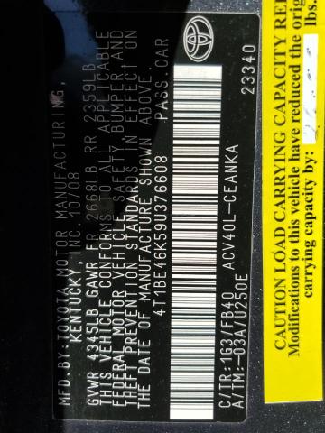 Aukcja sprzedaży 2009 Toyota Camry Base, vin: 4T1BE46K59U376608, numer aukcji: 48559254